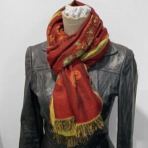 Oversized Floral Scarf Textured Size 68x26